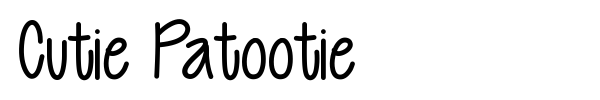 Cutie Patootie font preview